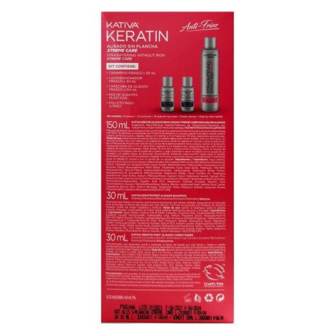 Tratamiento alisado keratin sin plancha anti-frizz Kativa CVL-2