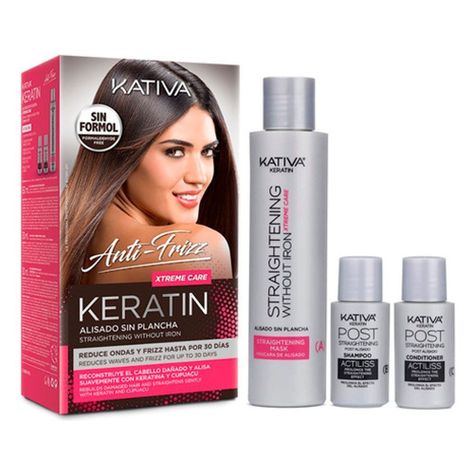 Tratamiento alisado keratin sin plancha anti-frizz Kativa CVL-0