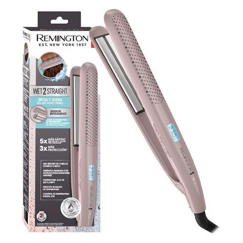 Plancha 2 en 1 alisa y seca pelo húmedo 450°F Remington-0