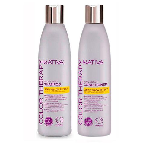 Shampoo matizador + acond balayage anti amarillo Kativa CVL-0