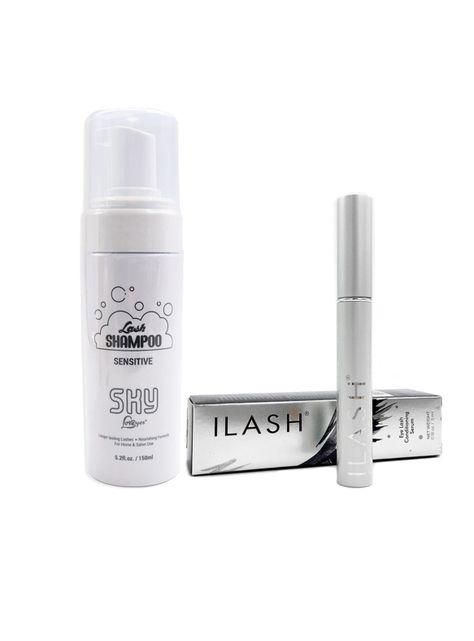 Kit shampoo de pestañas + engrosador Ilash americano-0