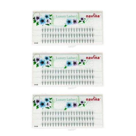 Kit extensión pestañas postizas racimo + pegamento pinza silicona-1