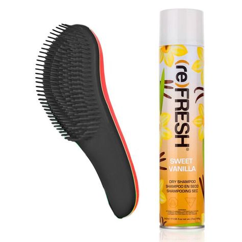 Kit Shampoo seco Refresh Vainilla sin enjuague 342ml + Cepillo desenredante-0