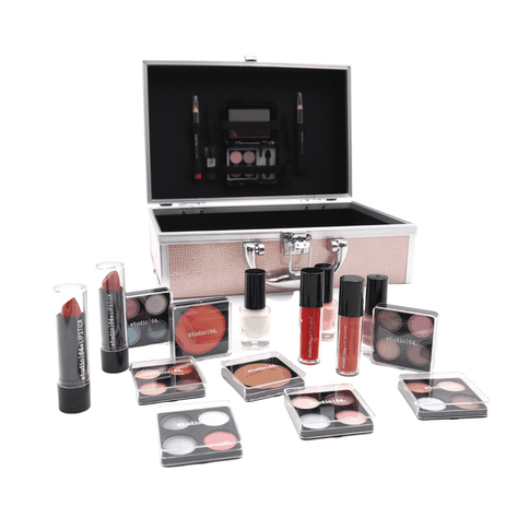  Maleta maquillaje sombras esmalte rubor labial lip brocha-3