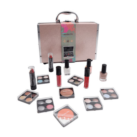  Maleta maquillaje sombras esmalte rubor labial lip brocha-2