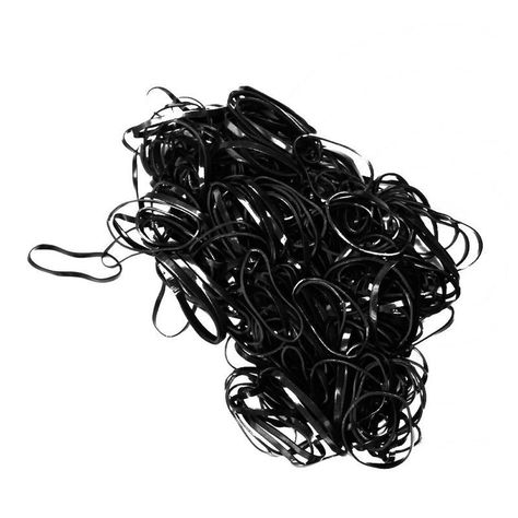 Elásticos negros para el cabello 500 unidades CVL-0