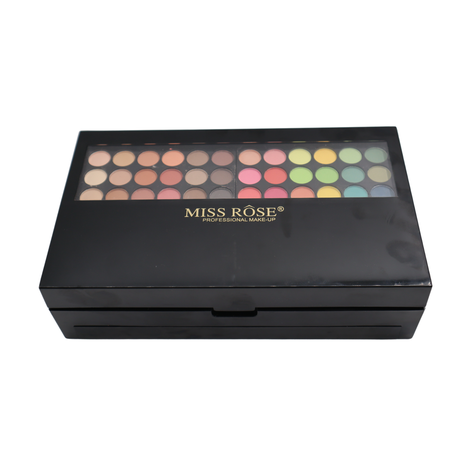 Paleta maquillaje grande sombras labial rubor + set brochas-2