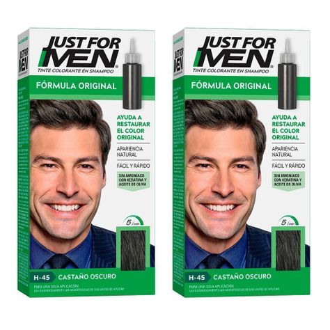 2 shampoo elimina canas 5 minutos Just For Men natural CVL-0