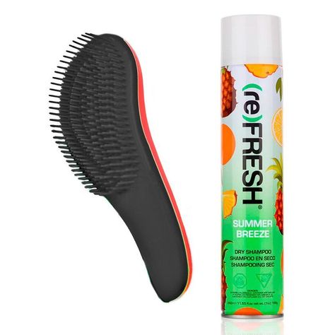 Kit Shampoo seco Refresh Brisas de Verano sin enjuague 342ml + Cepillo desenredante-0