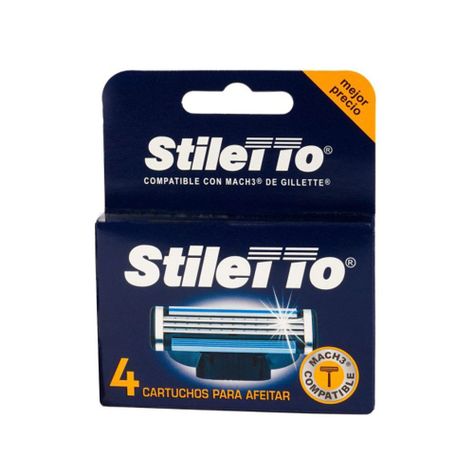 Kit cartucho repuesto Stiletto Compatible Mach3®de Gillette®-3