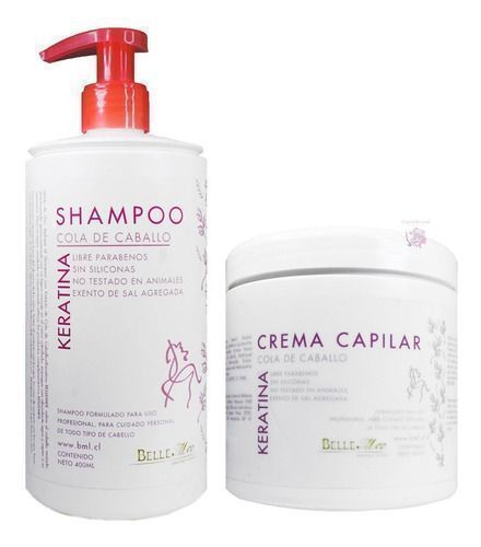 Kit Cola Caballo Shampoo Sin Sal Más Crema 500g-0