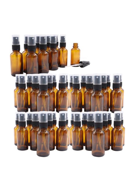 Kit 50 Frascos atomizador Spray de vidrio 30ml ambar-0