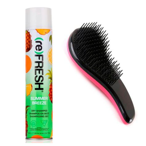Kit shampoo seco summer breeze Refresh + cepillo desenredante-0