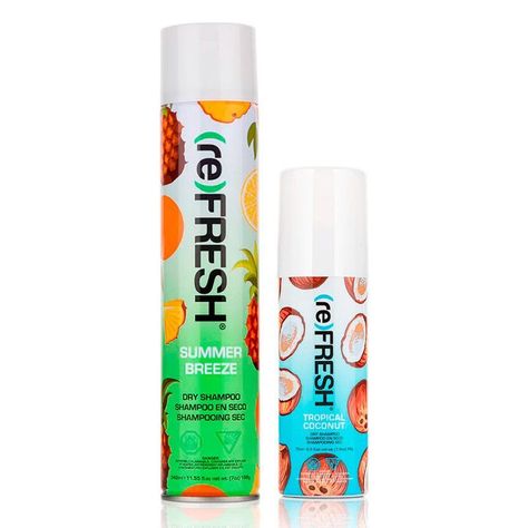 Kit Shampoo seco Refresh sin enjuague 342ml  Brisa de verano + 75ml coco -0