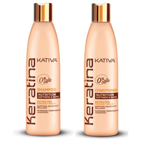 Kit shampo + acondicionador kativa, keratina y nutrición CVL-0