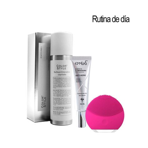 Kit limpieza exfoliante facial + crema retinol contorno ojos-2