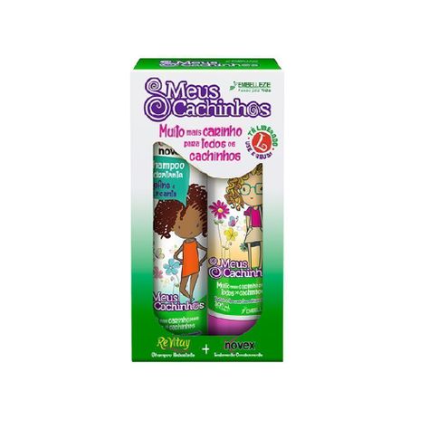 Shampoo + Acondicionador para rulos crespo niñas Novex-0