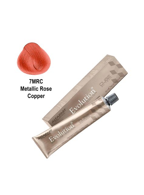 Alfaparf Evolution Coloración Permanente Profesional 7MRC Metallic Rose Copper-2