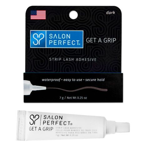 5 pares pestañas naturales tira + pegamento negro waterproof Salon Perfect 614-2