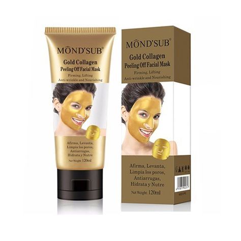 Cepillo exfoliante gel limpieza facial máscara oro colágeno-3
