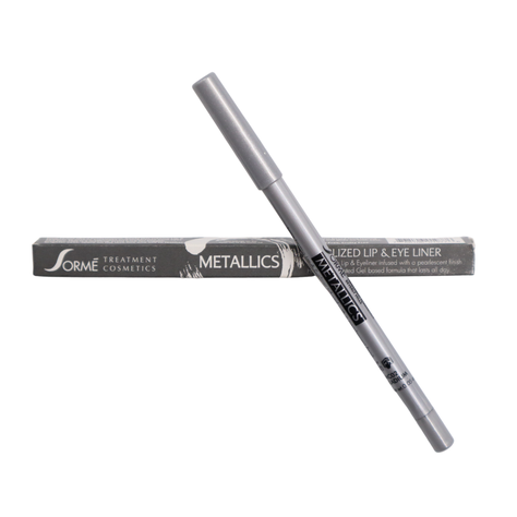 Delineador ojos y labios Sormé Metalics larga duración plata-1