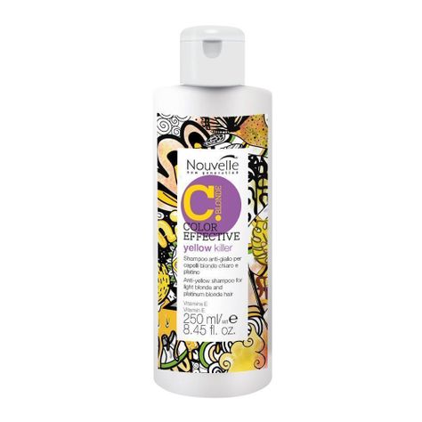 Shampoo matizador anti yellow nutritivo vitamina E Nouvelle-0