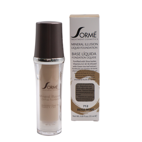 Base maquillaje líquida Sormé, hidratante nude beige USA-1
