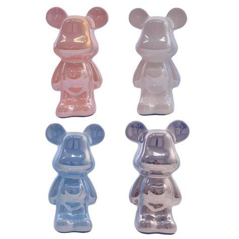 Set 4 Adornos de Osos de Ceramica-0