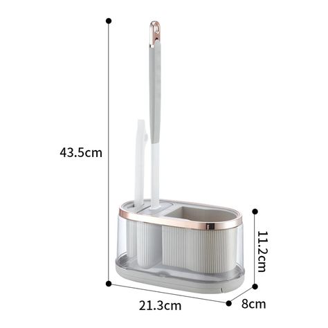 Cepillo Escobilla De Baño De Silicona Con Base-1