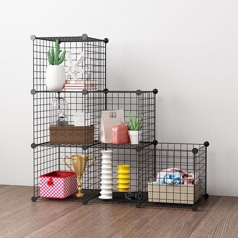 Organizador Almacenamiento de 6 Cubos de Hierro Armable-4