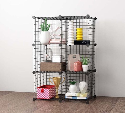 Organizador Almacenamiento de 6 Cubos de Hierro Armable-3