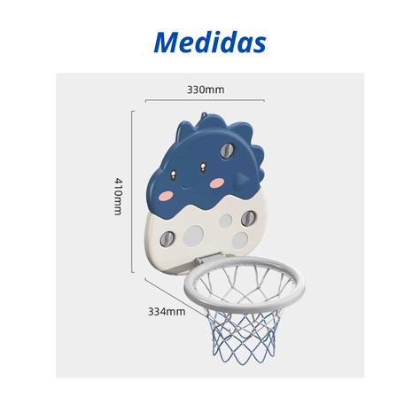 Aro De Basketball Para Niños Dinosaurio Infantil Ajustable-4