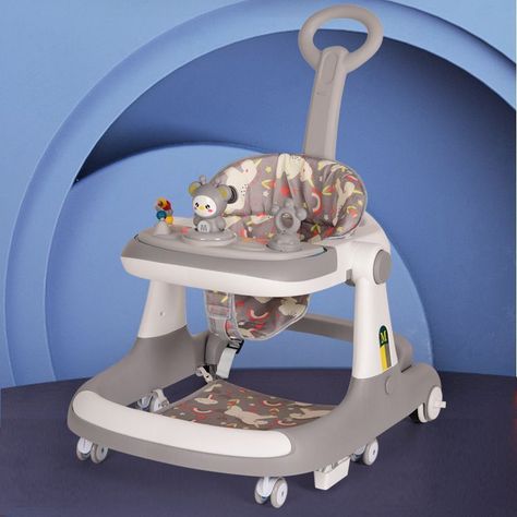 Andadera caminadora de bebé multifuncional anticaida Unisex-2