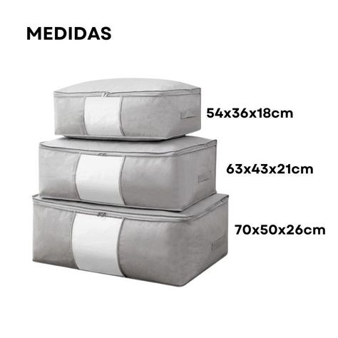 Set 3 Bolsas De Mano Equipaje Ropa Resistente-1