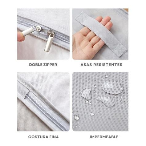 Set 3 Bolsas De Mano Equipaje Ropa Resistente-3