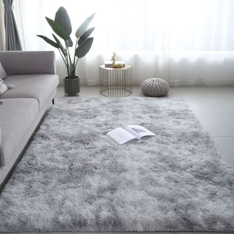 Alfombra Peludita Livianas 120x160 Color Gris-0