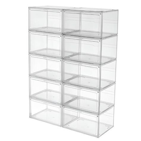 Pack 10 Organizadores De Zapatos Tipo Vitrina Transparente-0