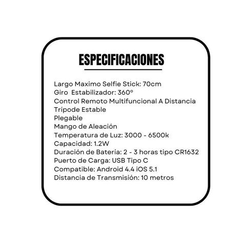 Estabilizador Soporte Para Teléfono Celular Selfie Stick Tripode-5