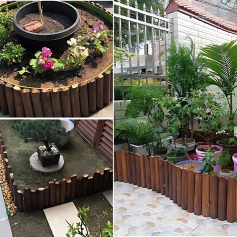 Valla De Madera Flexible Para Jardin Bordes Exteriores-3
