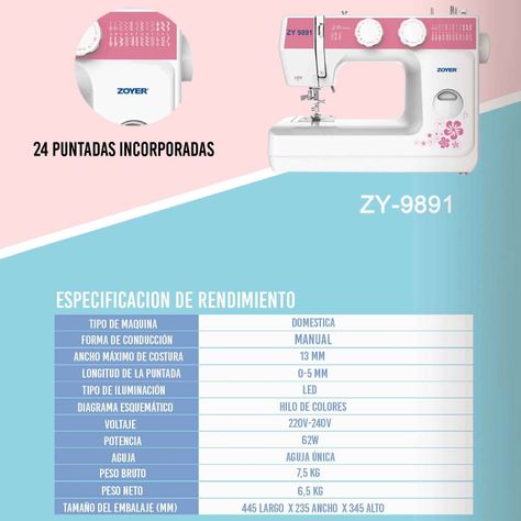 Maquina de Coser 24 Puntas Integradas Portatil-4