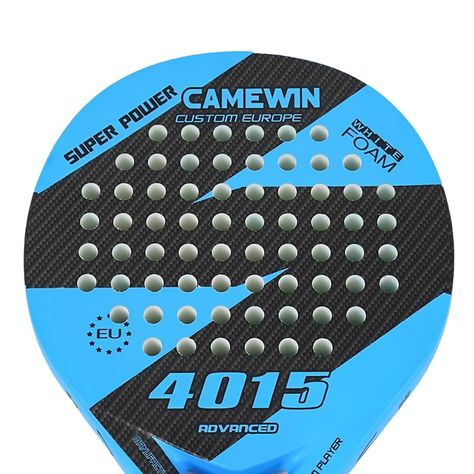 Pala Padel Carbono Híbrido 38mm Con Bolso Deporte Playa - Blanco-3