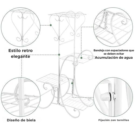 Soporte De 5 Niveles Para Macetas Plantas Decorativo-2