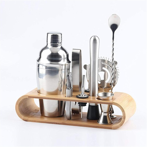 Set Coctelero Bar + Utensilios 10 Pzs Acero Inoxidable-0