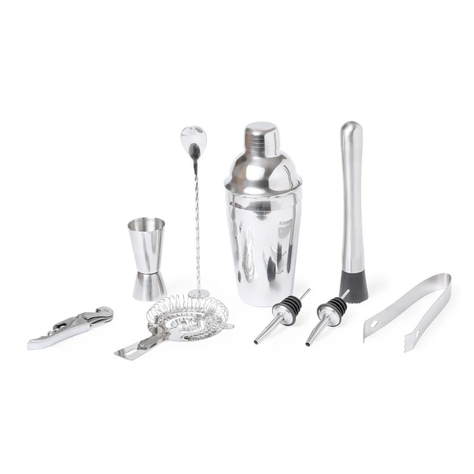 Set Coctelero Bar + Utensilios 10 Pzs Acero Inoxidable-1