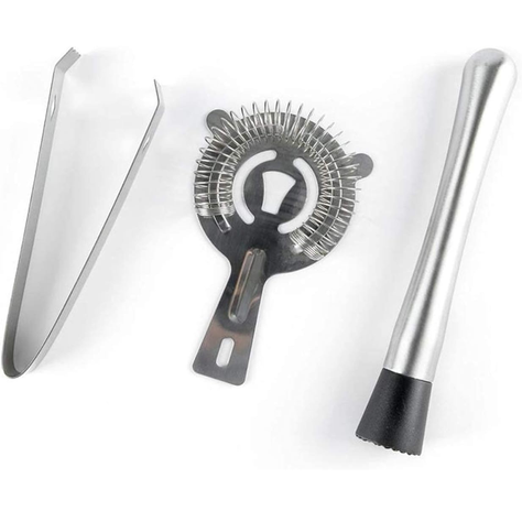 Set Coctelero Bar + Utensilios 10 Pzs Acero Inoxidable-2