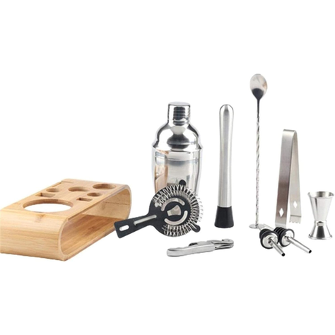 Set Coctelero Bar + Utensilios 10 Pzs Acero Inoxidable-4