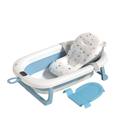 Bañera Plegable Temperatura Tina De Baño Portatil para Bebes-0