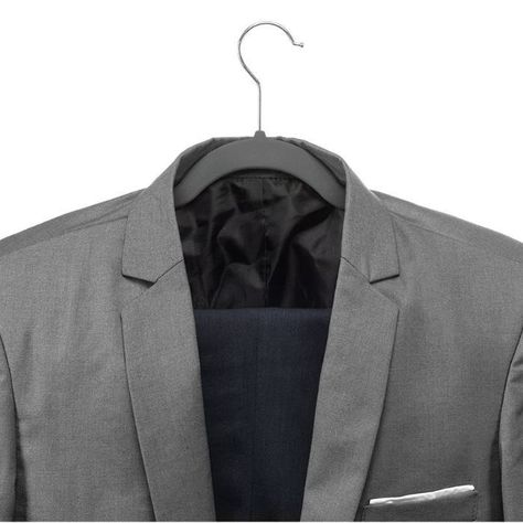 Pack 50 Colgadores Ropa Negro Antideslizante Flocado-3