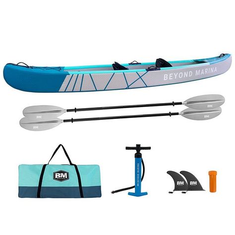 Kayak Doble Inflable Canoa + Kit Multiuso-0