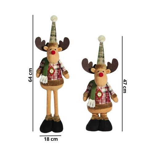Set 3 Adornos Navideños Muñecos Extensibles-1